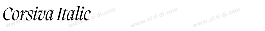 Corsiva Italic字体转换